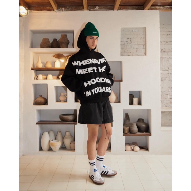 Áo Khoác Hoodie WHENEVER in Siêu đẹp hot Trend Vải nỉ bông