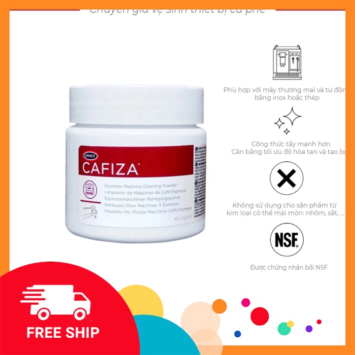 Bột Vệ Sinh Máy Pha Cà Phê Urnex Cafiza Espresso Machine Cleaning Powder 125g