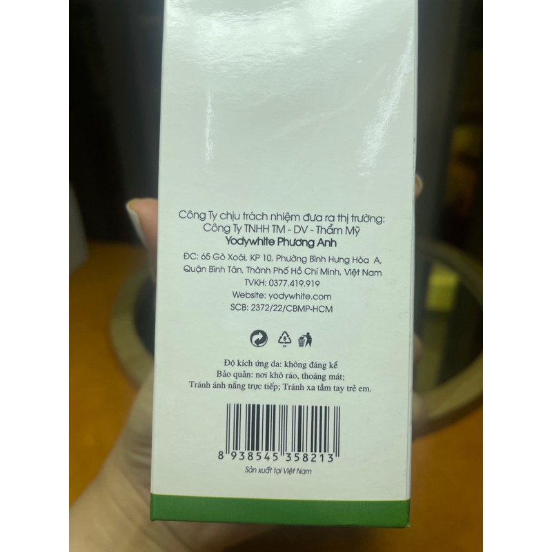 Bột rửa mặt thảo dược yody white phương anh