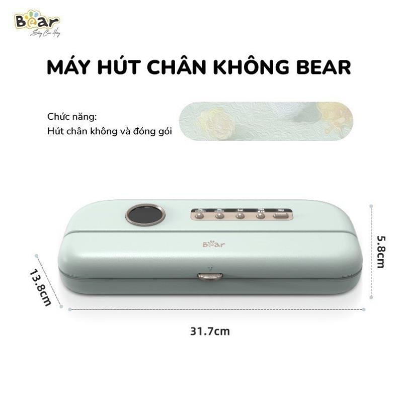Máy Hút Chân Không Bear SB-CK95W -  Công Suất 95W- Bảo Quản Thực Phẩm Khô Đồ Ướt- Không Kén Thực Phẩm, BH 18T