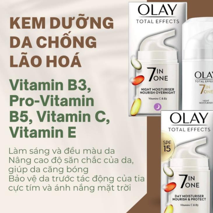 Kem Dưỡng Olay Total Effects 7 In 1 Ngày Và Đêm 50ml - sáng da chống lão hóa