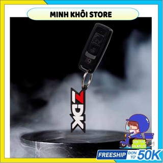 Móc khóa cao su dẻo, móc khóa logo ZDK cao cấp
