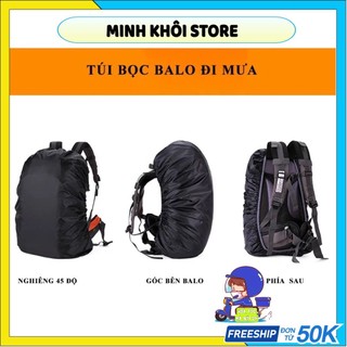Túi trùm balo đi mưa chống mưa chống thấm nước - áo trùm đi mưa cho balo chống nước