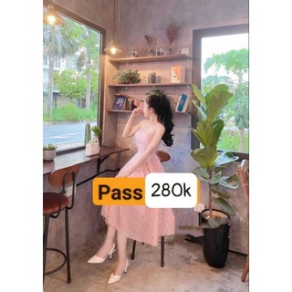 váy tiệc 2s hồng lông sizeL
