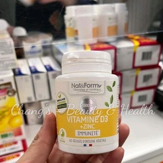 Viên vitamin d3+zinc nat&form pháp