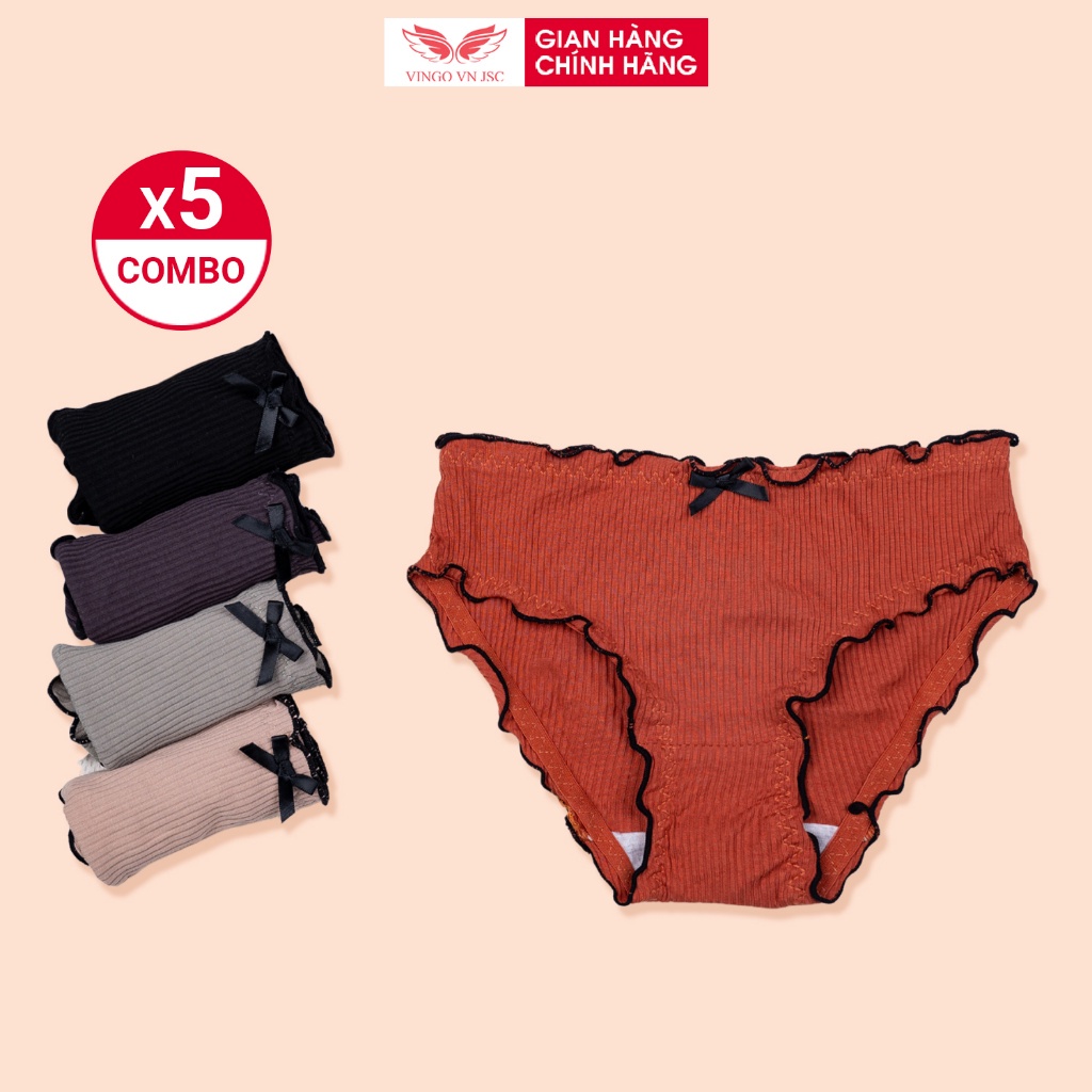 Combo 5 Quần Lót Cotton Kháng Khuẩn VINGO CB71 VNGO