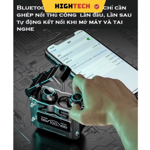 Tai nghe bluetooth gaming M25, delay cực thấp khi chơi game, có mic, kiêm sạc dự phòng, chống nước ipx7 TECHHIGH