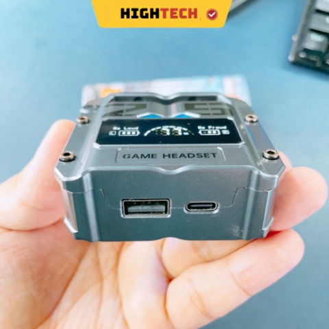 Tai nghe bluetooth gaming M25, delay cực thấp khi chơi game, có mic, kiêm sạc dự phòng, chống nước ipx7 TECHHIGH