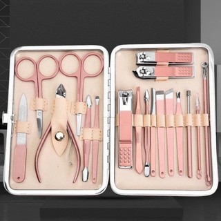 Bộ dụng cụ bấm móng 18 món cao cấp - Bộ bấm móng tay 18 món cao cấp kèm hộp