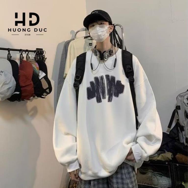 Áo Nỉ Sweater In Loang Form Rộng Nam Nữ Unisex M01