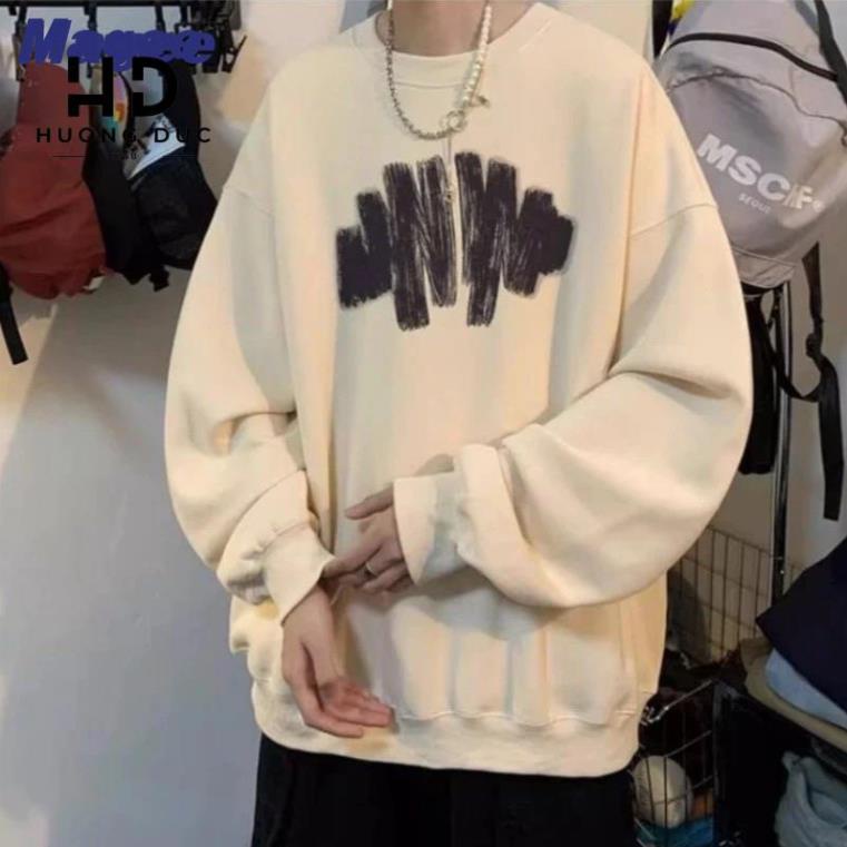 Áo Nỉ Sweater In Loang Form Rộng Nam Nữ Unisex M01