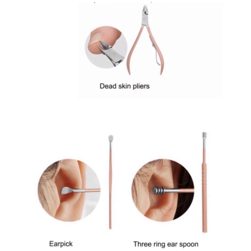 Bộ Dụng Cụ Bấm Móng Tay 16 món - Bộ Cắt, Bấm Dũa Móng Tay - Sét Dụng Cụ Làm Móng 3DM 18 Chi Tiết Nail Care Cao Cấp