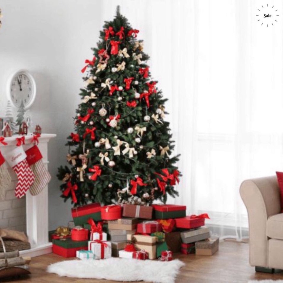 Cây thông noel 1m5 và 1m8 tán dày đầy đủ phụ kiện trang trí cây thông 2023