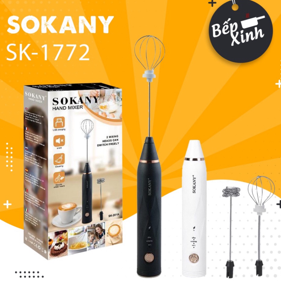 Máy đánh bọt Cafe SOKANY - Máy đánh trứng Mini Cầm Tay Sokany