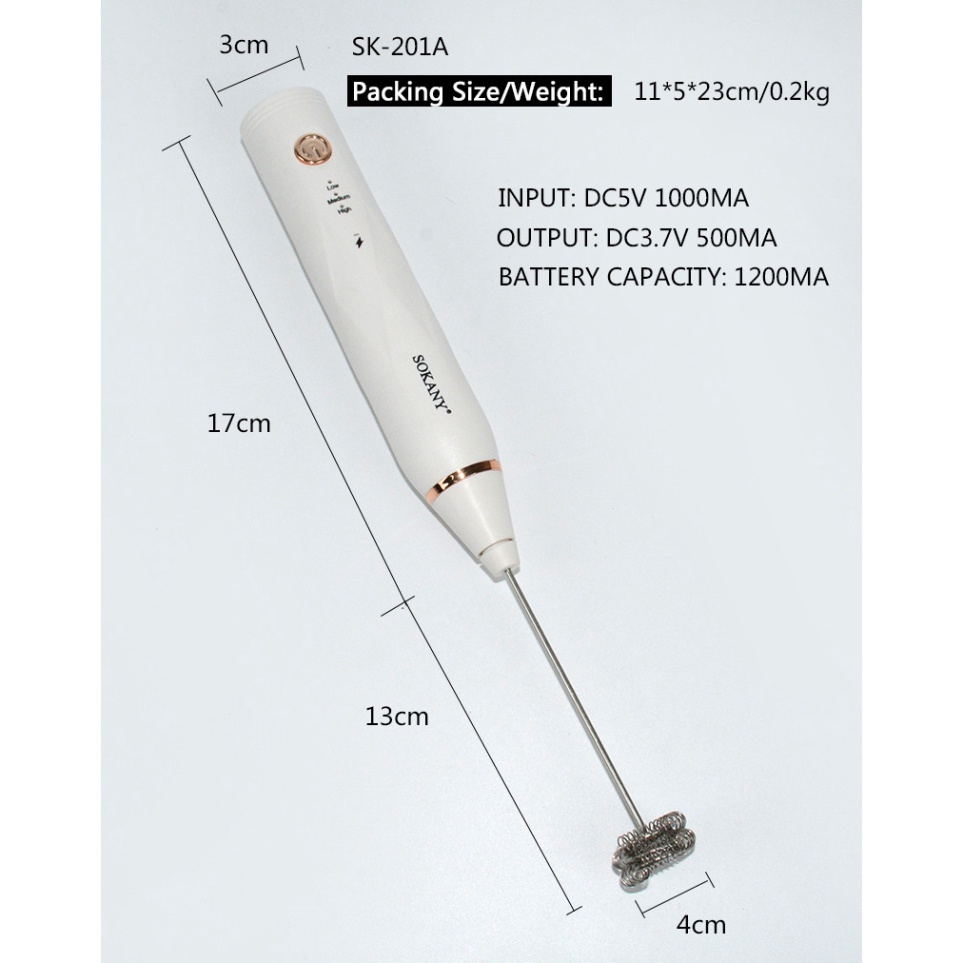 Máy đánh bọt Cafe SOKANY - Máy đánh trứng Mini Cầm Tay Sokany