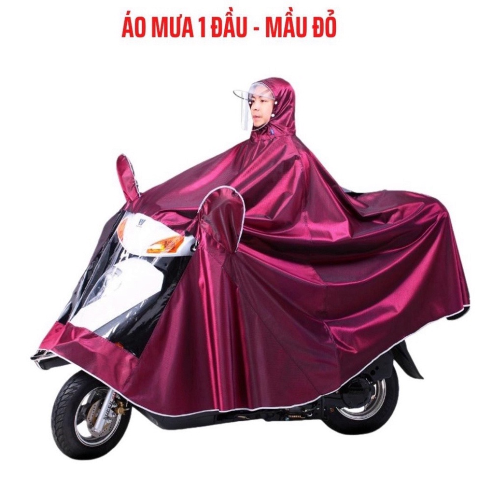 Áo mưa đi xe máy có phản quang chất liệu cao cấp kích thước lớn kèm kính che mưa phù hợp với mọi dòng xe ở VIỆT NAM
