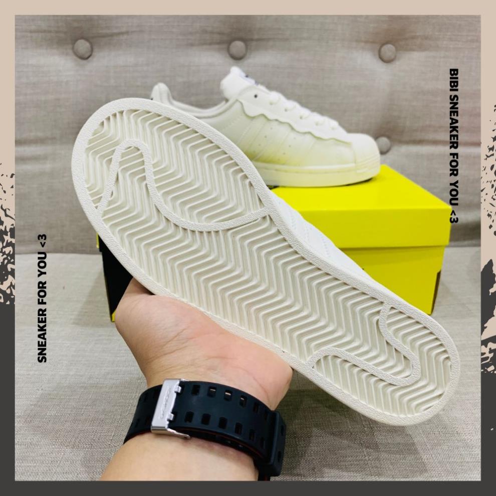 Giày Adidas_Sò Nam Nữ, Giày DAS Superstar Mũi Sò Bản Mới Full 3 Màu Hồng Kem Xanh Full Box Bill Hàng Đẹp - BIBISNEAKER