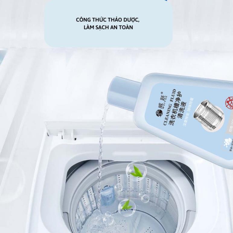Chai tẩy lồng máy giặt đa năng, chai nước tẩy rửa vết bẩn nấm mốc lồng máy giặt dung tích 260ml vệ sinh máy giặt an toàn