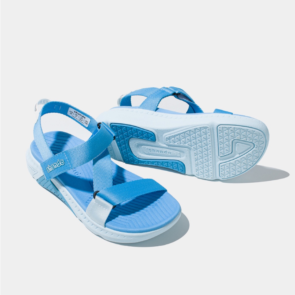 Giày Sandals Nam Nữ Shondo F7 Racing Xanh Dương Xanh Da Trời F7R3033