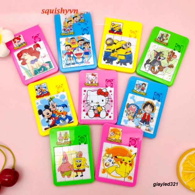 [TUỔI THƠ] đồ giải trí xếp hình ghép hình lắp đặt Tranh Ghép nhựa 9 mảnh/12 mảnh/16 mảnh nhiều hình 
