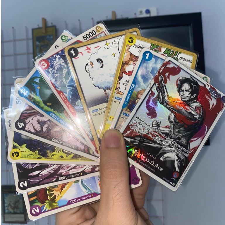 Gói 10 lá bài chính hãng One Piece random ngẫu nhiên - Thẻ bài do Bandai sản xuất - Tặng kèm sleeve bọc bài