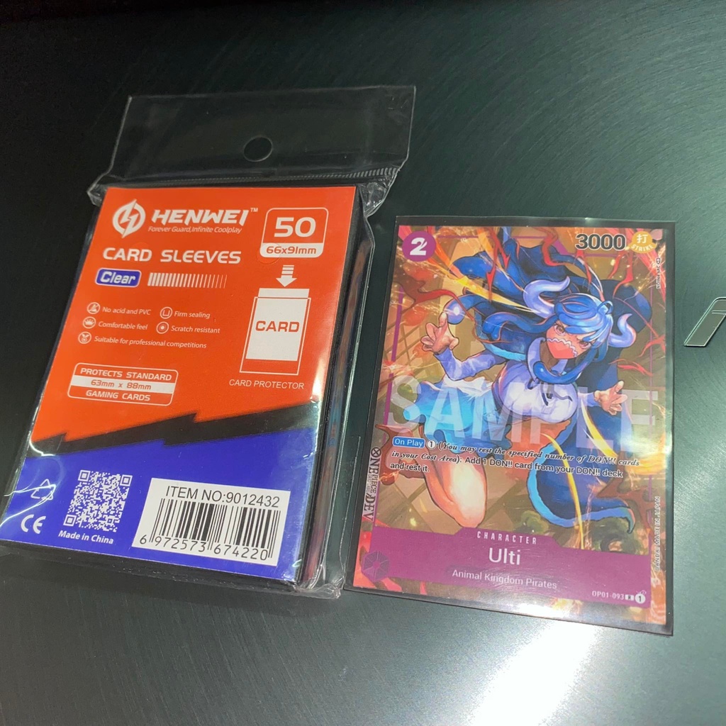 50 chiếc bọc bài Henwei kích thước Standard size cho thẻ Pokemon, Haikyuu, MTG, One Piece, Digimon.
