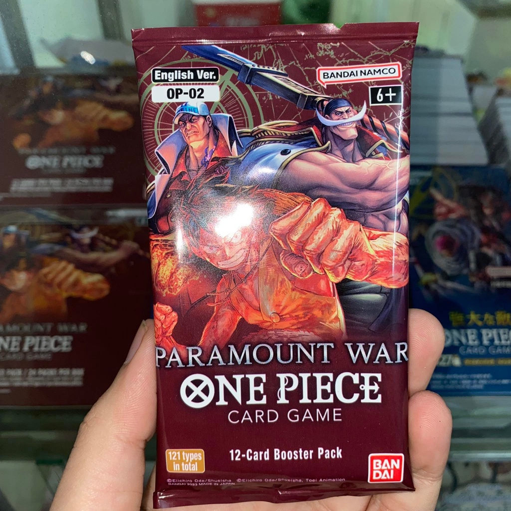 1 Pack thẻ bài trò chơi ONE PIECE card game Tiếng Anh EN - PARAMOUNT WAR - OP02.