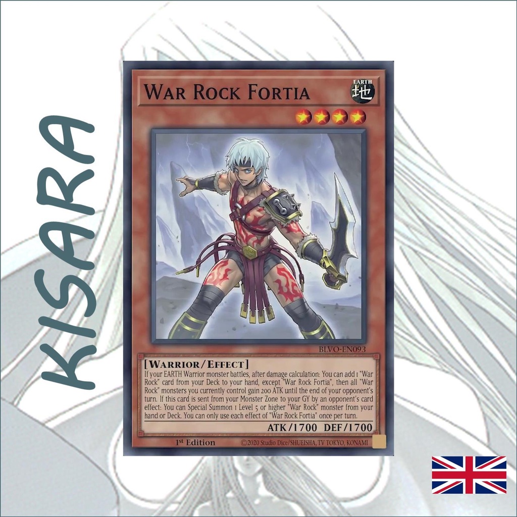 Bài lẻ Yugioh War Rock Fortia - BLVO-EN093 - Super Rare 1st Edition