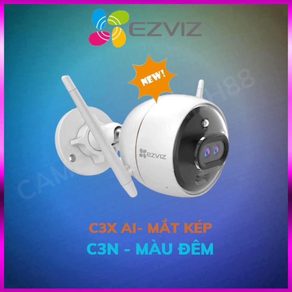 Camera WIFI Ngoài Trời Thông Minh EZVIZ C3X C3N MÀU BAN ĐÊM 2MP 1080P FullHD C3TN C3W C3WN HIKVISION CHÍNH HÃNG 24TH