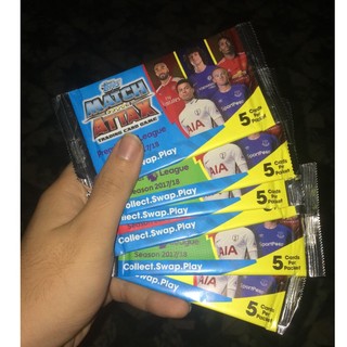 Gói thẻ cầu thủ sưu tầm Match Attax EPL Ngoại hạng Anh mùa 17/18 Gồm 5 thẻ