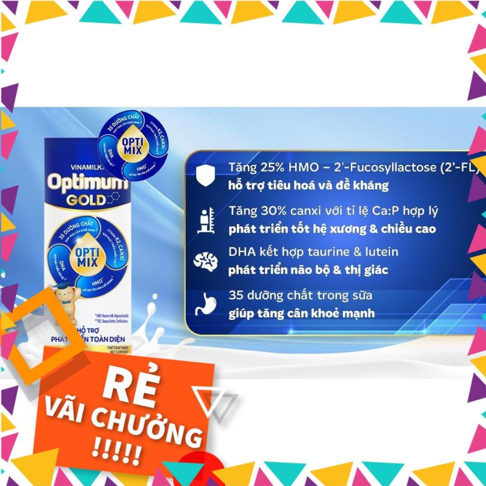 LỐC 4 hộp Sữa bột pha sẵn Vinamilk Optimum Gold 110ml/180ml