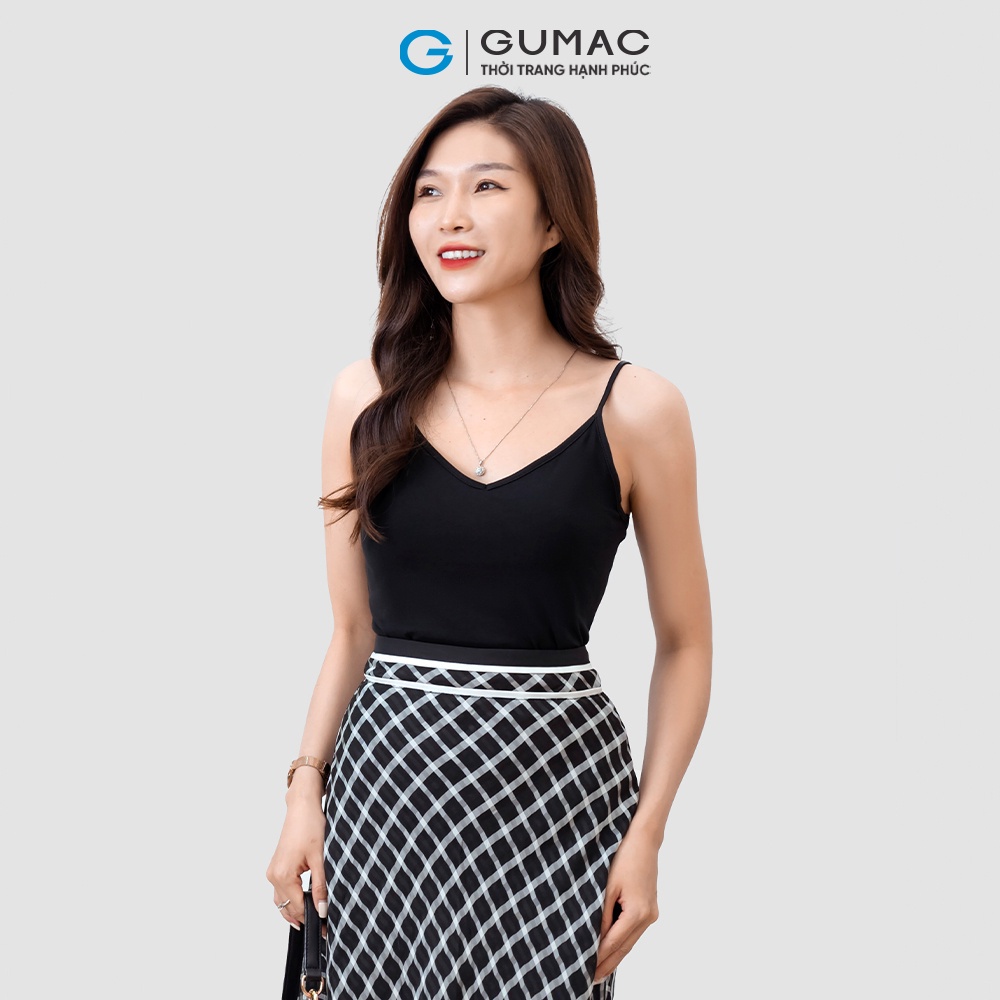 Áo 2 dây cổ tim GUMAC ATD03038