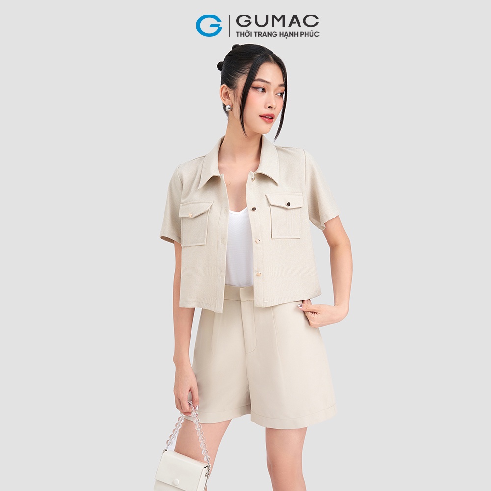 Quần short trơn phối túi GUMAC QD03064 - QD11019