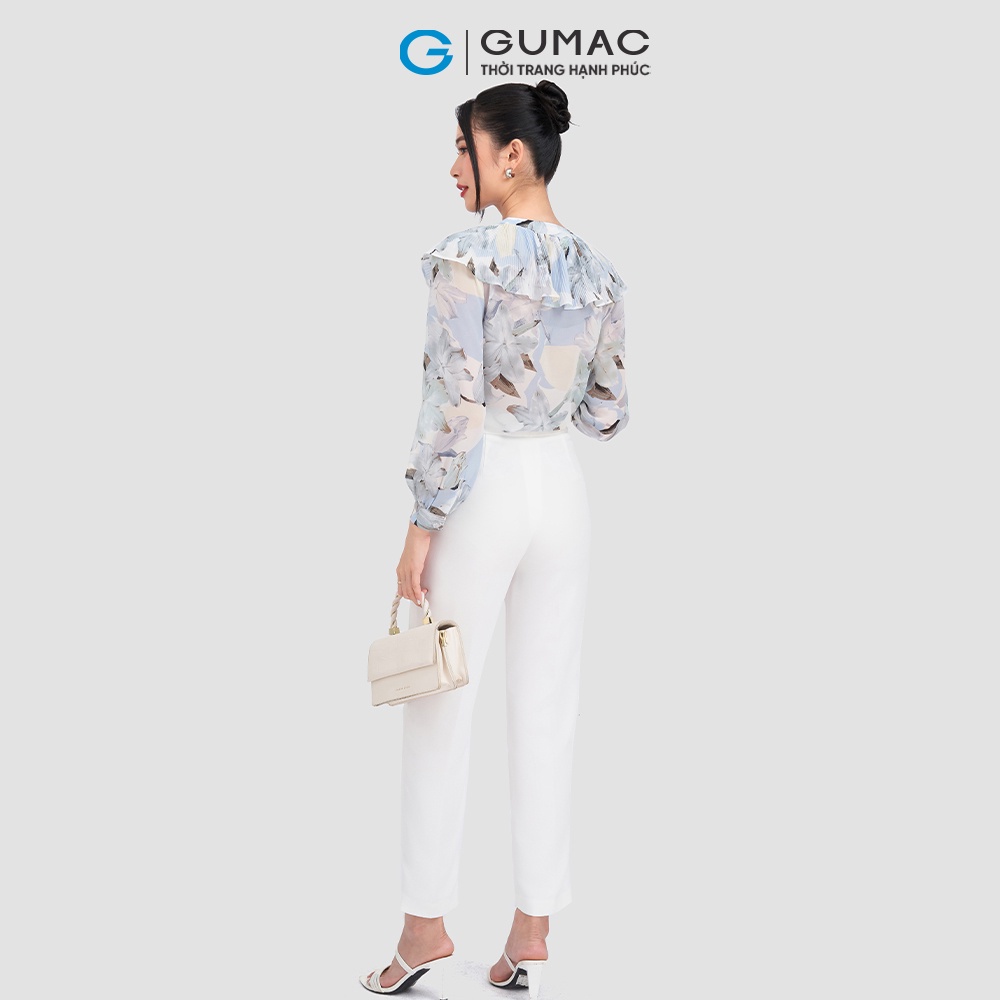 Áo sơ mi nữ kiểu dập ly GUMAC AD03060