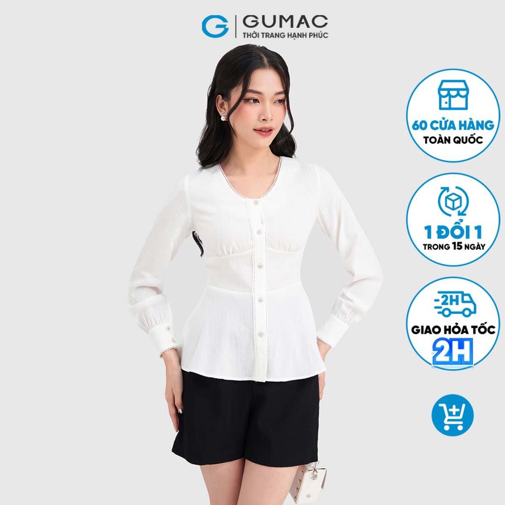 Áo kiểu peplum GUMAC AD03008