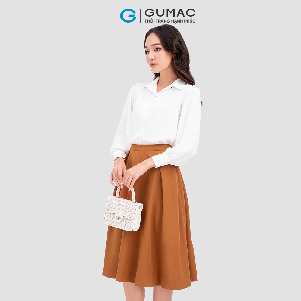 Chân váy A xếp ly thời trang GUMAC LV1001