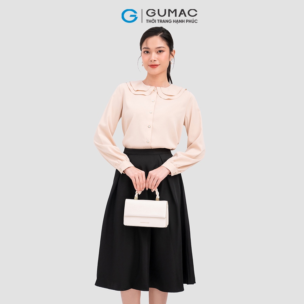 Chân váy A xếp ly thời trang GUMAC LV1001