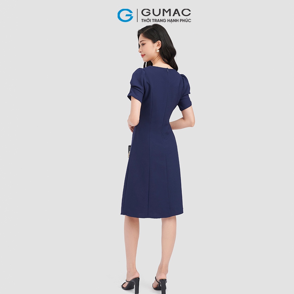 Đầm hoa đính ngực thời trang GUMAC DC08030