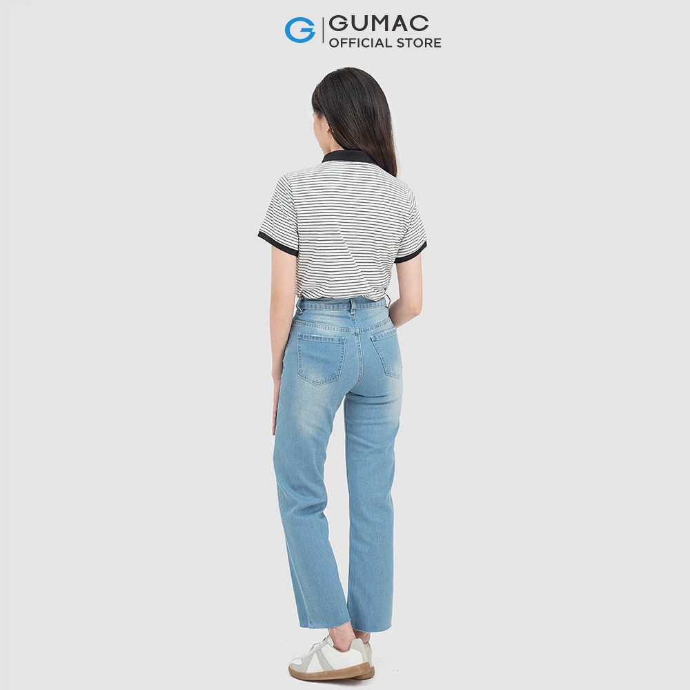 Quần jeans wash rách QJC07021 thời trang GUMAC