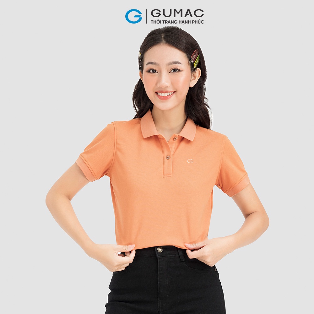 Áo polo nữ phối nút nhiều màu GUMAC ATC08004