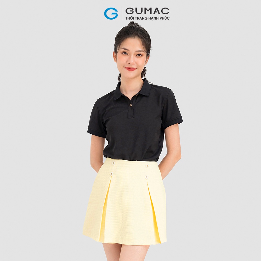 Áo polo nữ phối nút nhiều màu GUMAC ATC08004