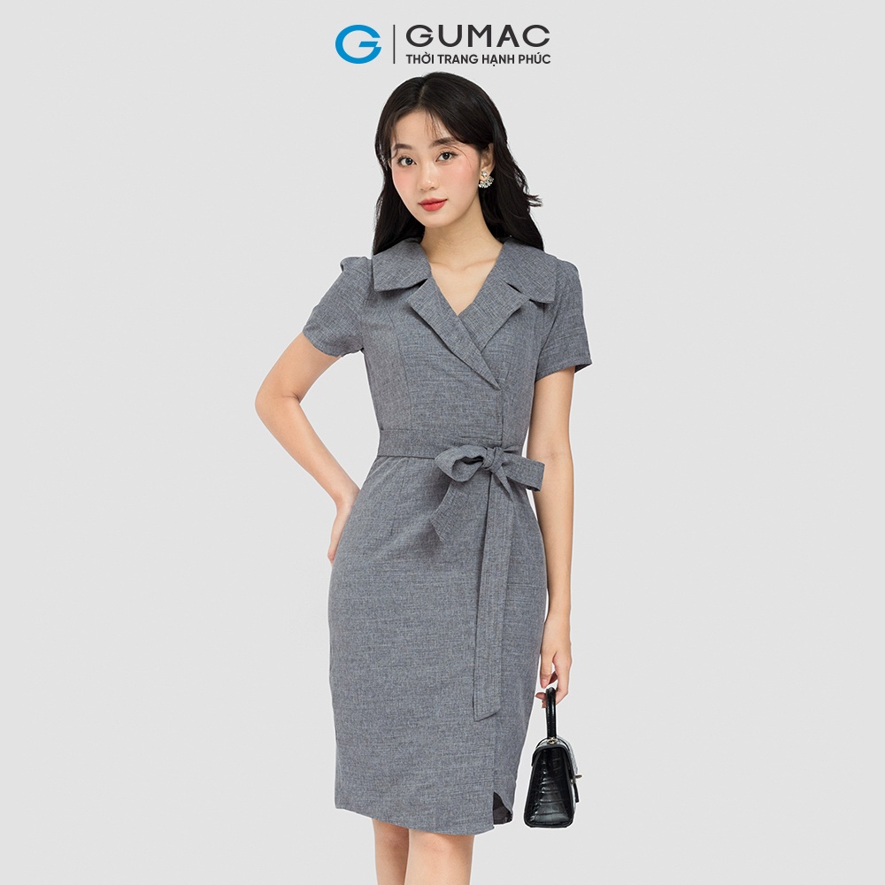 Đầm body cổ vest thời trang GUMAC DC08100