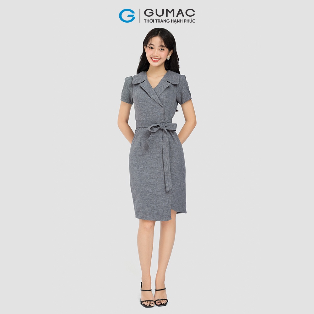 Đầm body cổ vest thời trang GUMAC DC08100