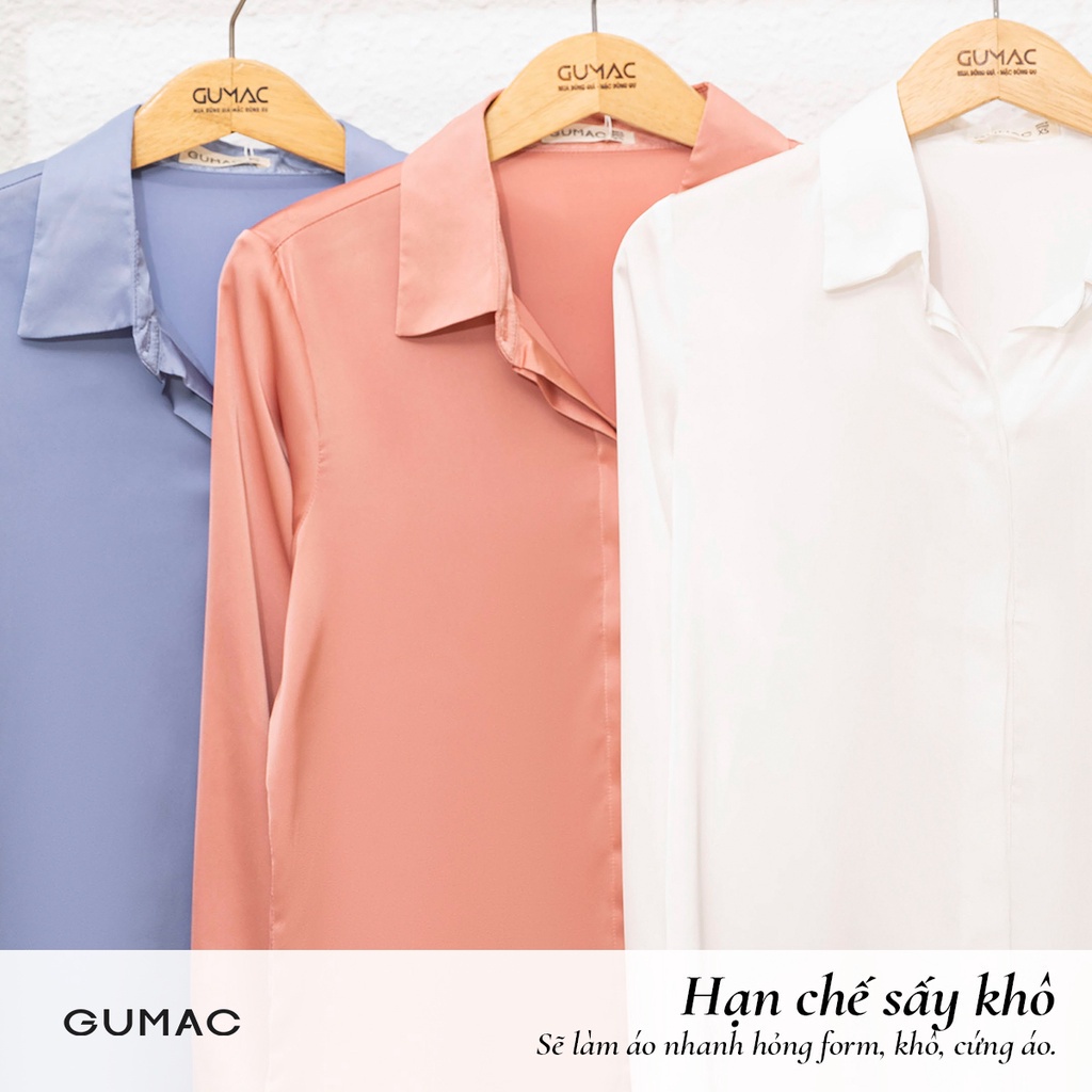 Áo sơ mi nẹp che thời trang GUMAC AC10041