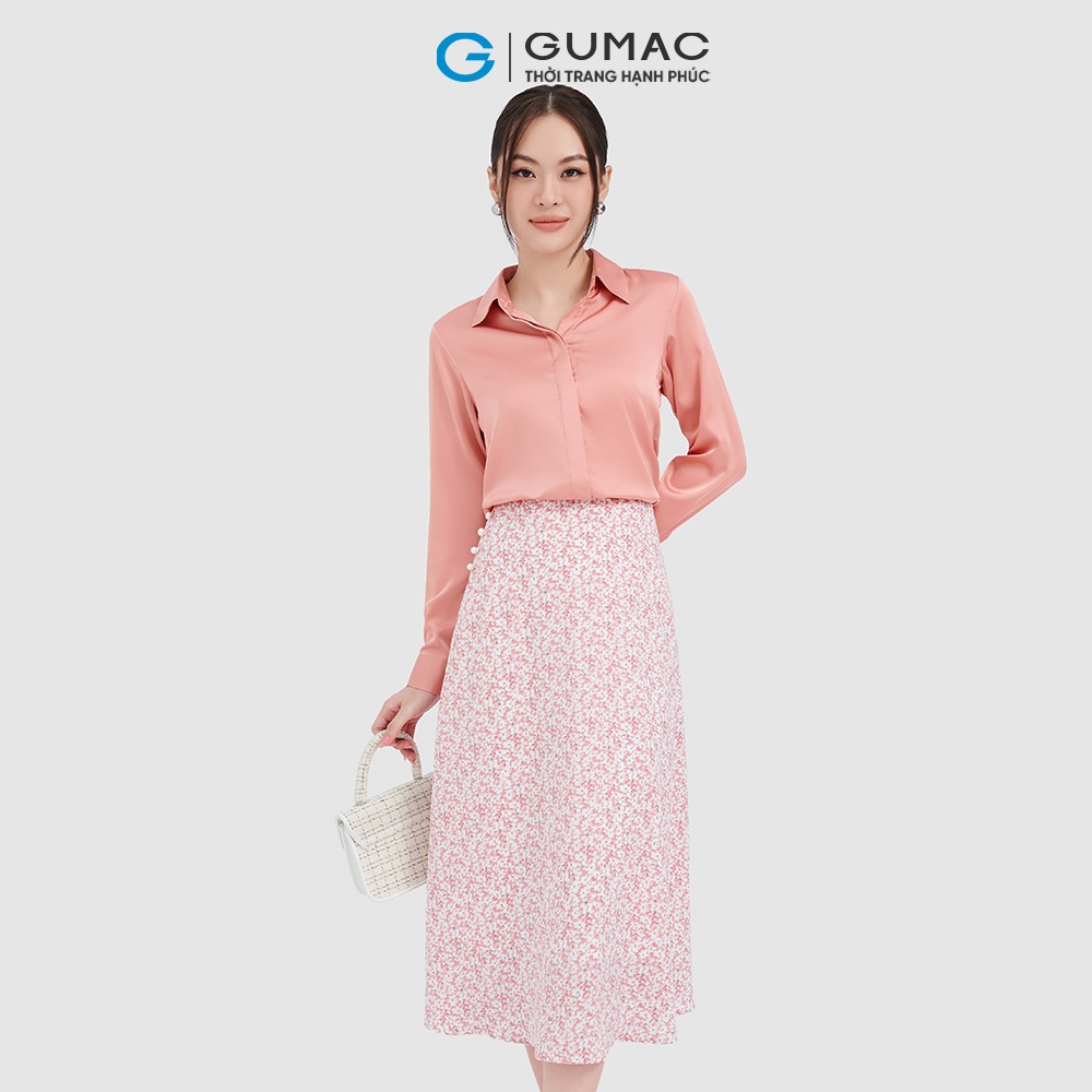 Áo sơ mi nẹp che thời trang GUMAC AC10041