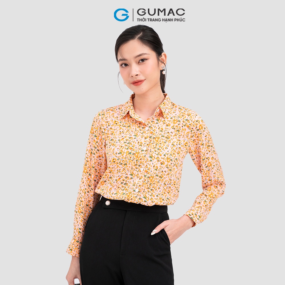 Áo sơ mi hoa thời trang GUMAC AC11058