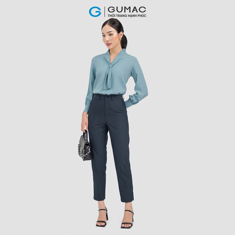 Quần tây nữ công sở GUMAC nhiều màu dáng suông chất liệu cotton QC07045