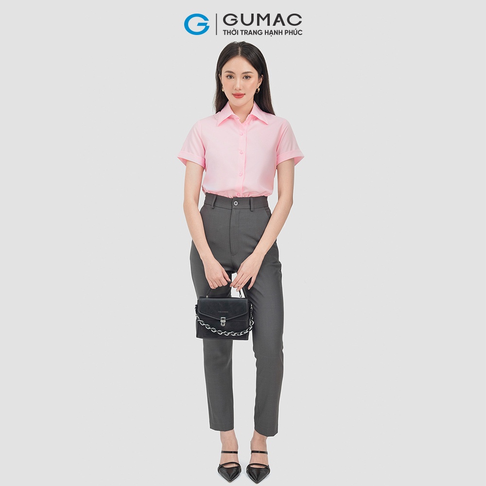 Quần tây nữ công sở GUMAC nhiều màu dáng suông chất liệu cotton QC07045