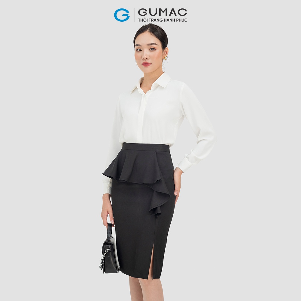 Váy bút chì phối bèo VC07042 thời trang GUMAC