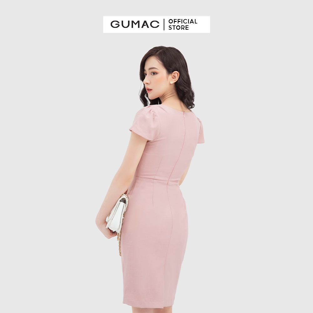 Đầm body cổ V đắp DB11016 GUMAC